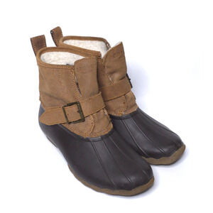 SPERRY Top Sider Rip Water Duck Boots Waterproof Insulated Fleece Lined Sz 7.5